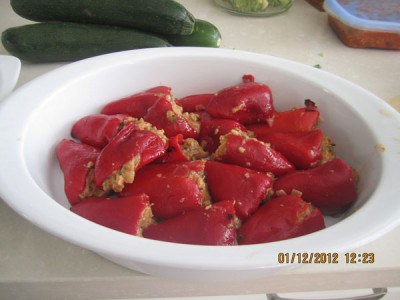 Pimientos del piquillo rellenos de bacalao, recetas de verdura, recetas de pescadp, recetas para adelgazar