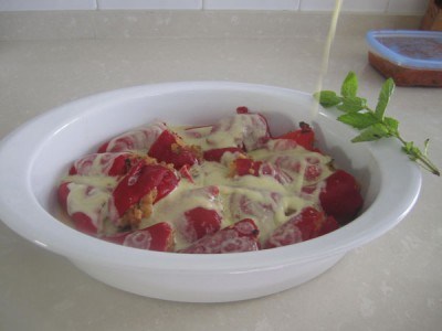 Pimientos del piquillo rellenos de bacalao, recetas de verdura, recetas de pescadp, recetas para adelgazar