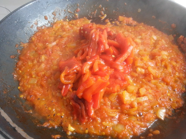 Espirales con pimientos rojos, recetas de pasta, recetas light, recetas saludables, recetas para adelgazar