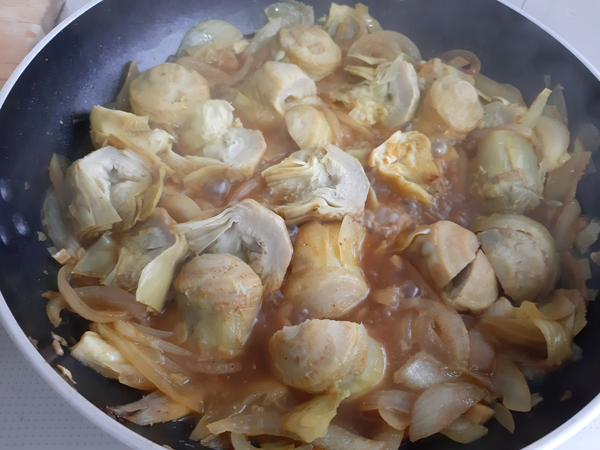 Alcachofas al curry, recetas, recetas de verdura, recetas para adelgazar, recetas light.