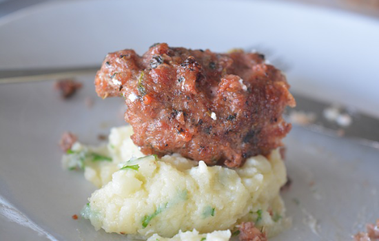 Puré de patatas con espinacas