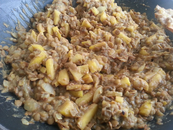 Lentejas con manzana Lentejas con manzana, recetas de lentejas, recetas de legumbres, legumbres