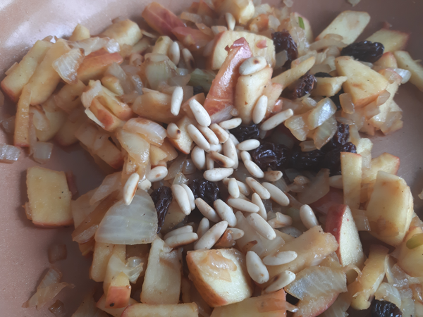 Ensalada templada de espinacas,r