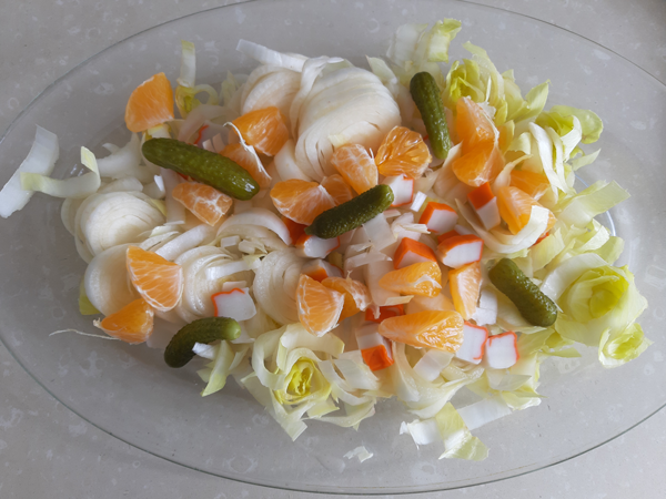Ensalada agridulce de endivias, recetas de ensalada, recetas light, recetas para adelgazar, dietista online, dietas online