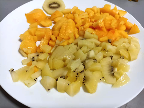 Macedonia de fruta con yogur a la naranja, recetas light, recetas para adelgazar, mermeladas light, dietas online, dietista online