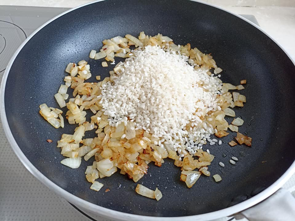 Arroz con Jamón y espárragos