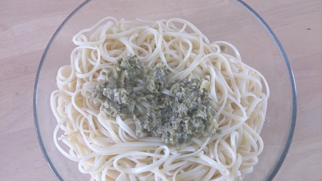 Tallarines con alcaparras, recetas de pasta, recetas light, recetas saludables, recetas para adelgazar