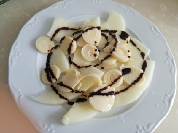 Ensalada de melón, palmito y jamón serrano Ensalada de melón, palmito y jamón serrano, recetas de ensaladas, recetas para adelgazar, recetas saludables, dietas online, dietista online