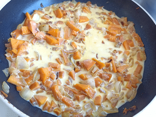 Pasta (cintas) con salsa de calabaza, recetas de pasta, recetas para adelgazar, recetas light, dieta mediterránea, recetas saludables