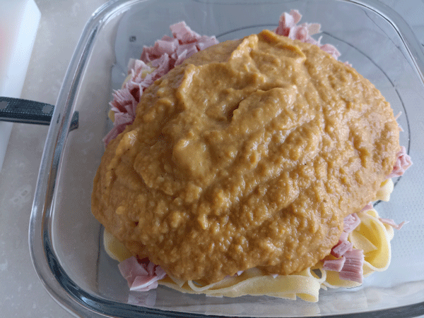 Pasta (cintas) con salsa de calabaza, recetas de pasta, recetas para adelgazar, recetas light, dieta mediterránea, recetas saludables