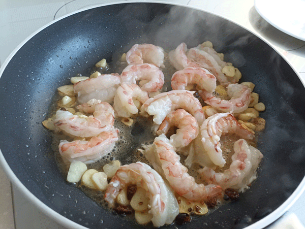 Gambas al pil pil, recetas de pescado, recetas para adelgazar, recetas light, recetas saludables, dieta mediterránea