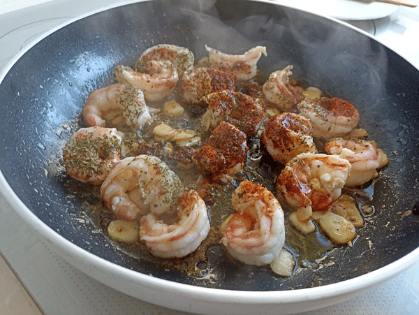 Gambas al pil pil, recetas de pescado, recetas para adelgazar, recetas light, recetas saludables, dieta mediterránea