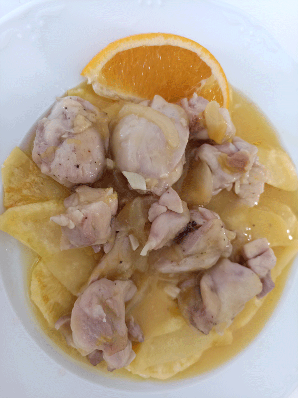 Pollo a la naranja (estilo chino)