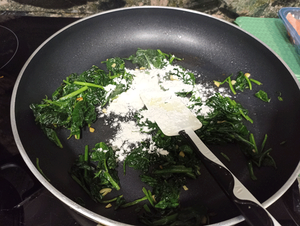 espinacas a la crema, recetas de espinacas, espinacas. salmón