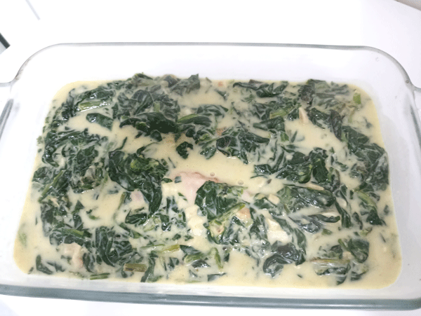 espinacas a la crema, recetas de espinacas, espinacas. salmón