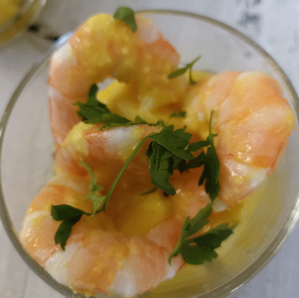 Cóctel de langostinos con vinagreta de cítricos Cóctel de langostinos con vinagreta de cítricos. recetas de cóctail,