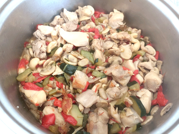 Pollo con verdura y anacardos, recetqas de pollo, recetas de carnes blancas, recetas saludables, recetas para adelgazar