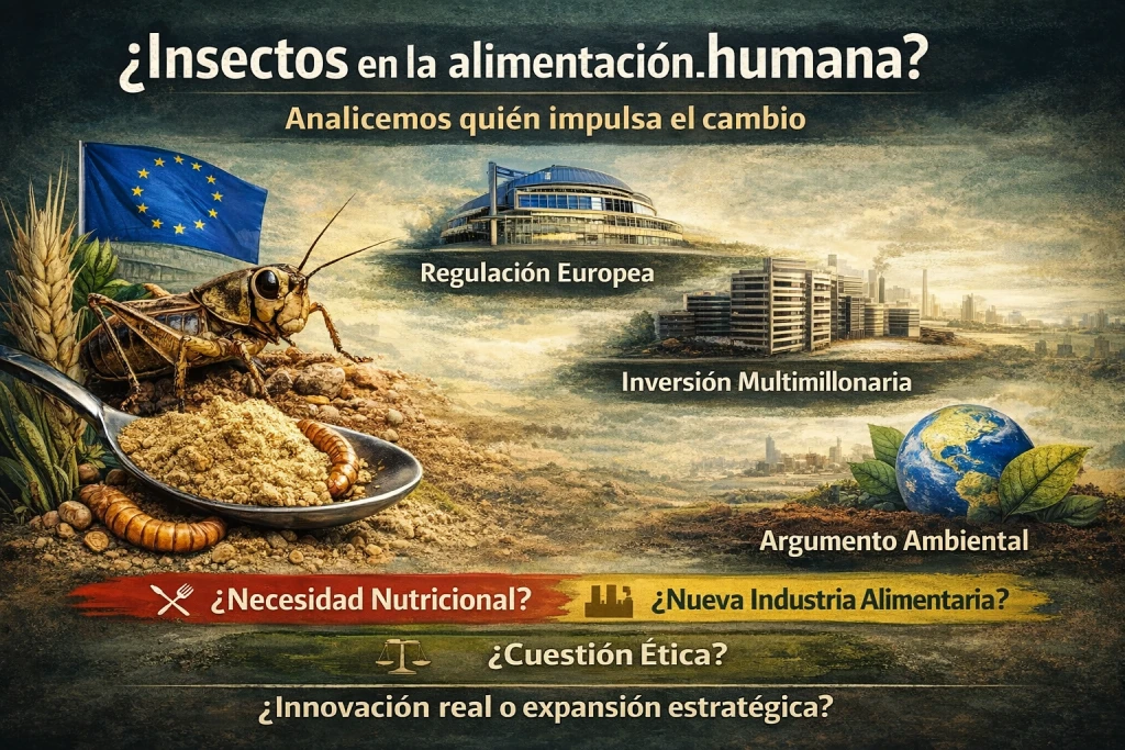Insectos en la alimentaci&oacute;n humana: regulaci&oacute;n europea, inversi&oacute;n multimillonaria y debate sobre la nueva industria alimentaria