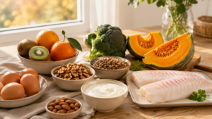 alimentos-que-fortalecen-las-defensas-en-el-cambio-de-estacion volver a comer sano después del verano con alimentos saludables y planificación semanal