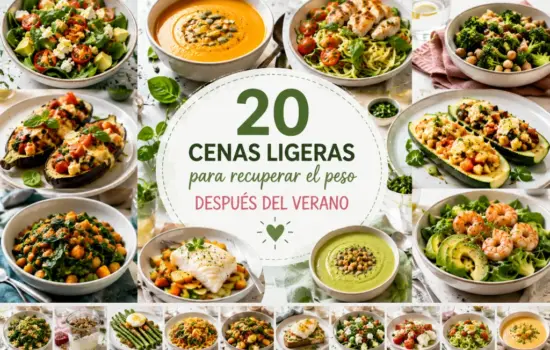 20 cenas ligeras y saludables para recuperar el peso despu&eacute;s del verano con recetas f&aacute;ciles y equilibradas