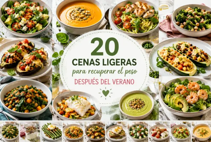 20 cenas ligeras y saludables para recuperar el peso despu&eacute;s del verano con recetas f&aacute;ciles y equilibradas